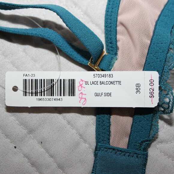 Soma Womens Tell Tale Sheer Bra and Teal Lace Bra Sizes 36B NWT - Picture 7 of 9